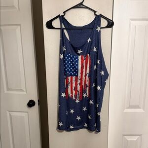 Patriotic Star Tank Top - Blue